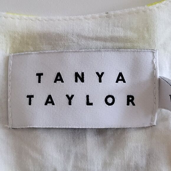 NEW Tanya Taylor Plus Size 18 Silk Wrap Mini Dress Georgina Yellow Floral Party - Picture 13 of 16